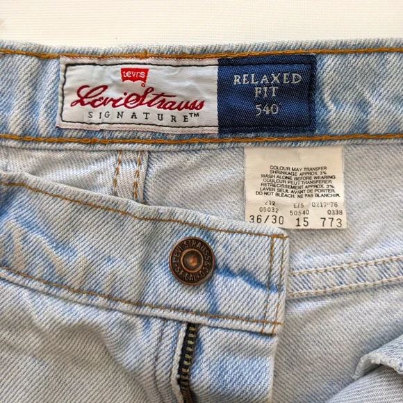 Vintage Levi's 540 orange tab jeans pants, size 36 x 30 - Picture 5 of 7